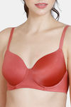 Zivame Soft n Sheen Padded Non Wired 3/4Th Coverage T-Shirt Bra - Dusty Cedar — thumbnail 5